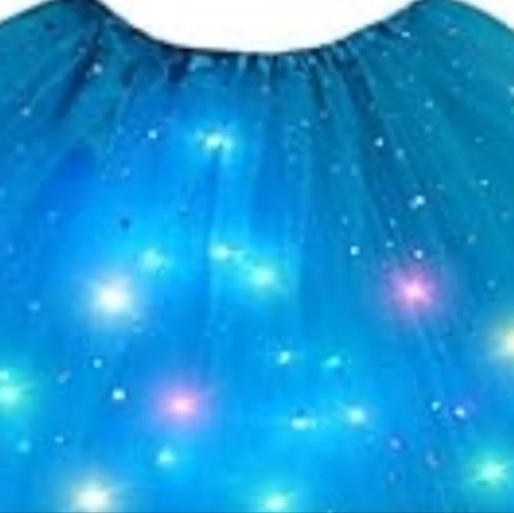 Teal Sparkle Tulle Mini Skirt - Picture 3 of 6